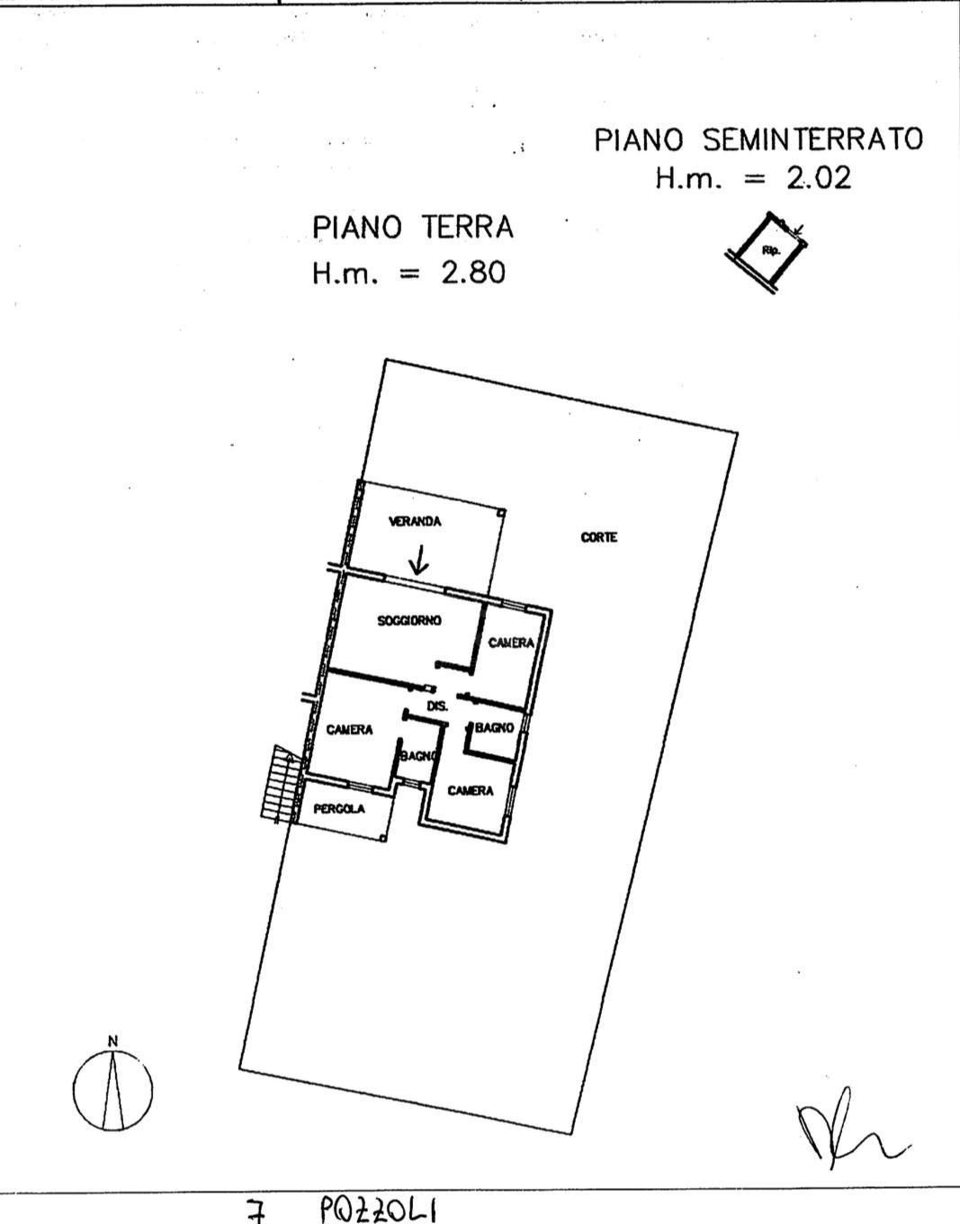 Stupenda villetta caposchiera con vista mare - PLANIMETRIA